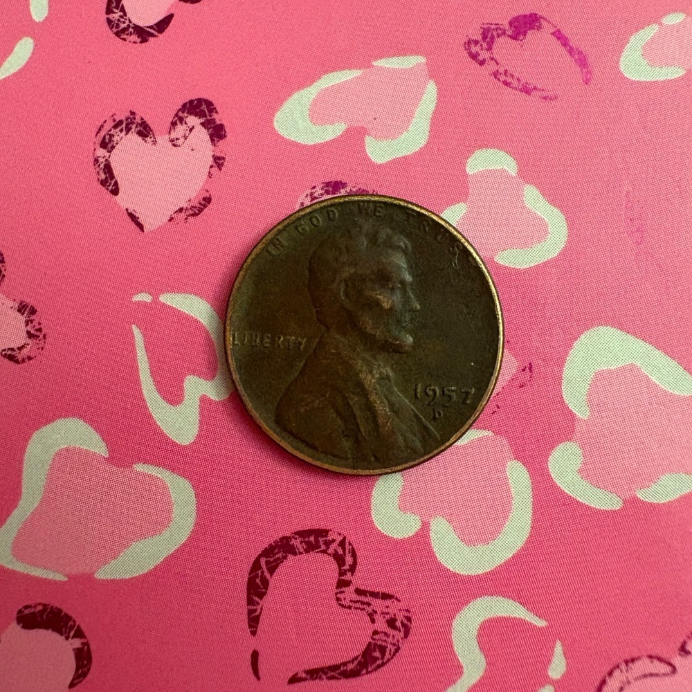 Rare Vintage 1957 Copper Wheat Penny Rare Error in E